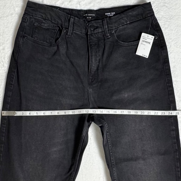 NWT Good American "Good 90s" Mid Rise Relaxed Fit Black Wash Jeans Size 14 L32" - Picture 12 of 14